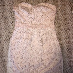 Strapless lace dress